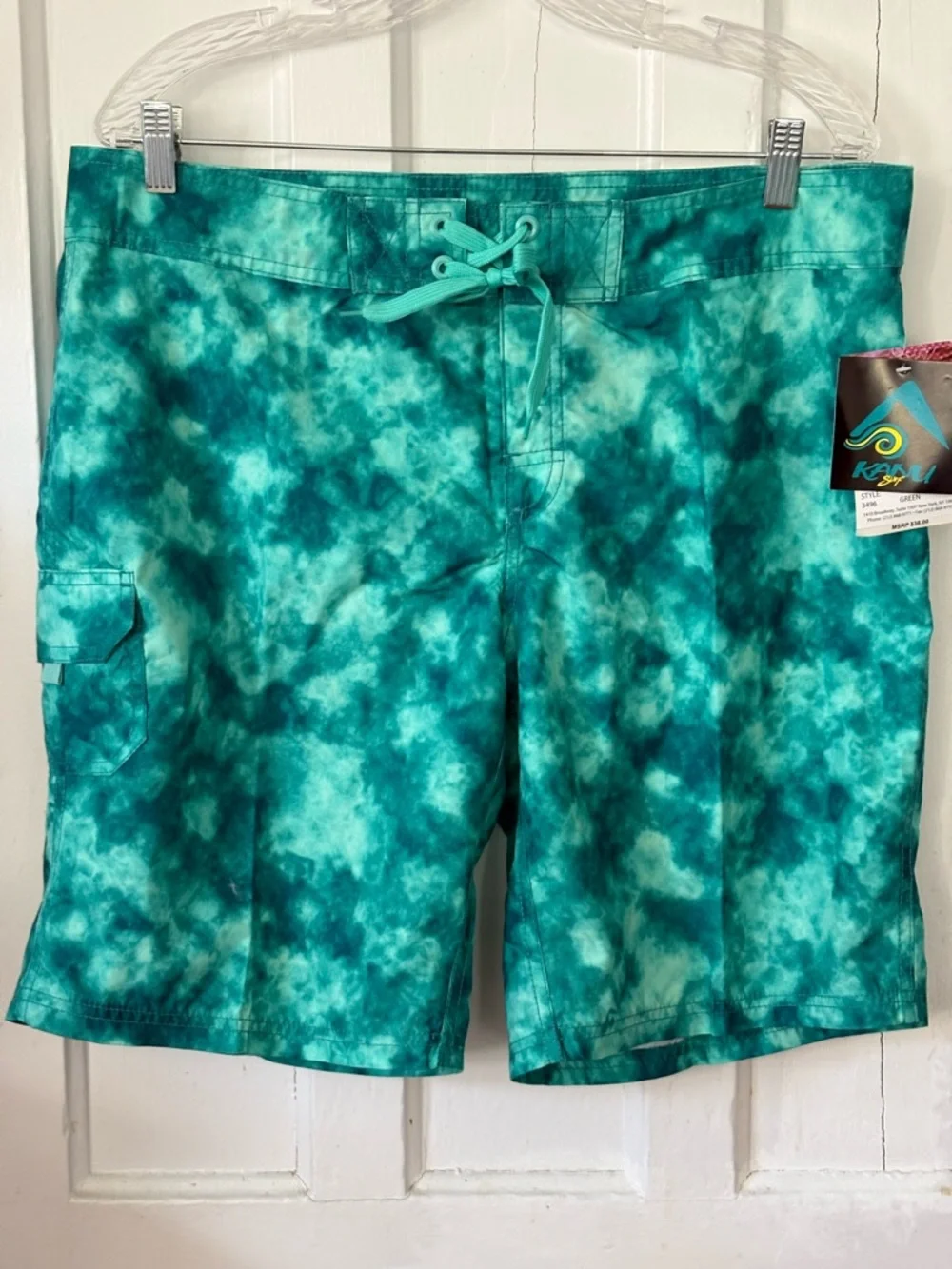 Kanu Surf Teal Green Tie-Dye Boardshorts